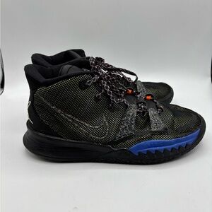 Nike Kids Kyrie Grind 7 Black Sneakers with Orange and Blue Accents